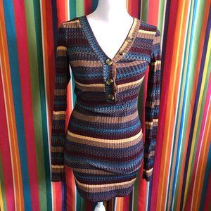 NWT Nice Striped Fitted Urban Outfitters Dress XS